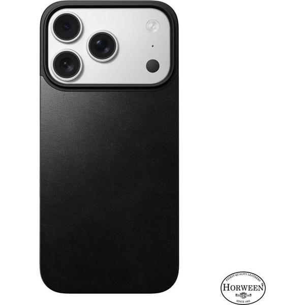 Nomad Magnetic Leather Back (Horween) Magsafe kožený kryt iPhone 17 Pro Black - Pouzdra - Obrázek 99b19010274c485cbc1ef93f78b97ff7