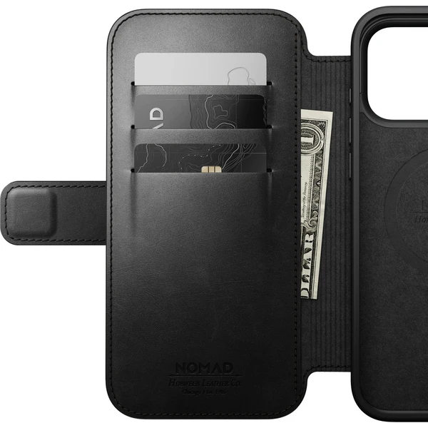 Nomad Modern Leather Folio (Horween) MagSafe kožené pouzdro iPhone 18 Pro Max Black - Pouzdra - Obrázek 99b82b28cdc5415c9dbeeca40e7a9e9a