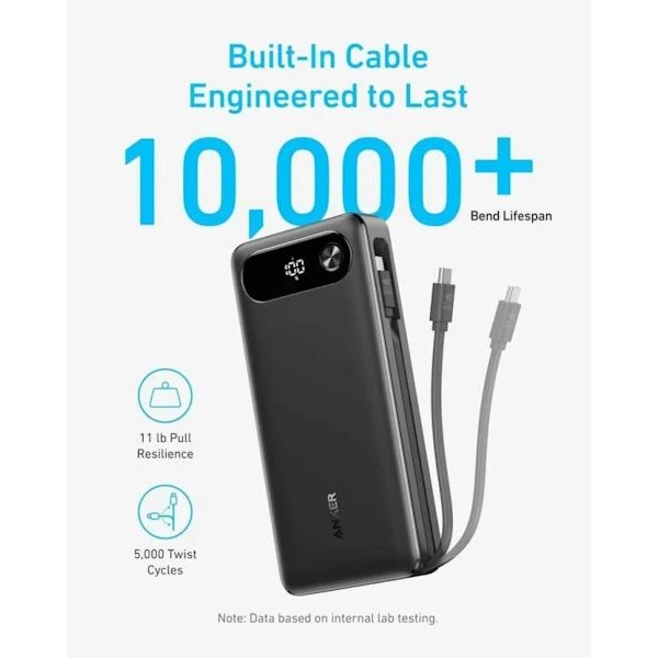 Anker Power Bank (20000mAh) 87W, s USB-C kabelem černá - Powerbanky - Obrázek 99c4017d224d41adaef96fcb8dadcbc7