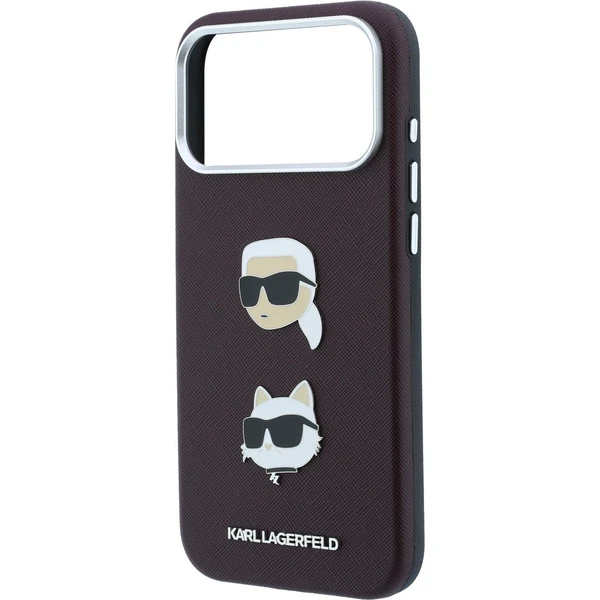 Karl Lagerfeld PU Semi Wrap Saffiano K&CH Heads kryt iPhone 18 Pro vínový - Pouzdra - Obrázek 99db60f7e22a4262b95816276133822f