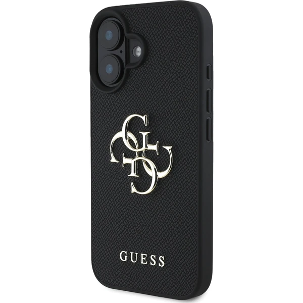 Guess PU Grained 4G Metal Logo kryt iPhone 16 černý - Pouzdra - Obrázek 99e96ee54ffe400fa9218fe12ad41c69