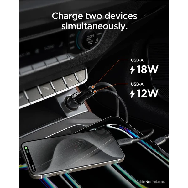 Spigen Essential 30W USB-A nabíječka do auta (EV302) černá - Nabíječky - Obrázek 99ef91d802d34aaeac5de82705e85498