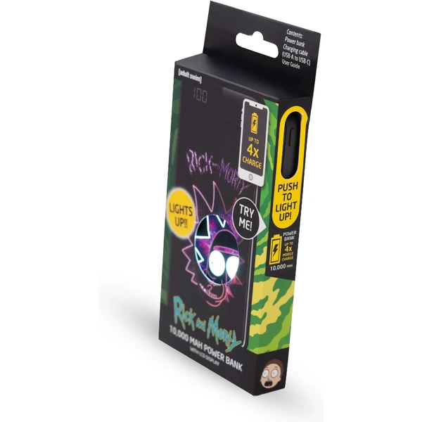 Lazerbuilt svítící powerbanka Rick and Morty 10000 mAh - Powerbanky - Obrázek 9A7H000K01
