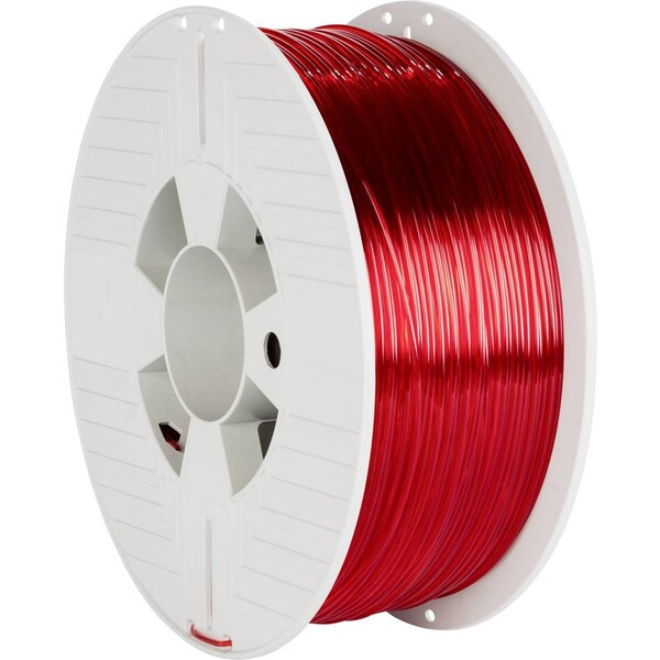 VERBATIM filament do 3D tiskárny PET-G 1.75mm, 327m, 1kg červený průhledný Červená