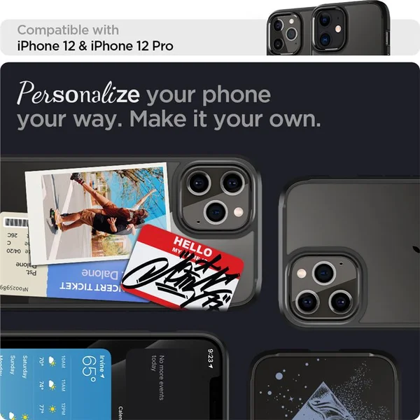 Spigen Ultra Hybrid kryt iPhone 12 / 12 Pro černý - Pouzdra - Obrázek 9BA3200401