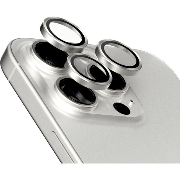 PanzerGlass HoOps ochranné kroužky Apple iPhone 16 Pro/16 Pro Max/15 Pro/15 Pro Max- bílý titan