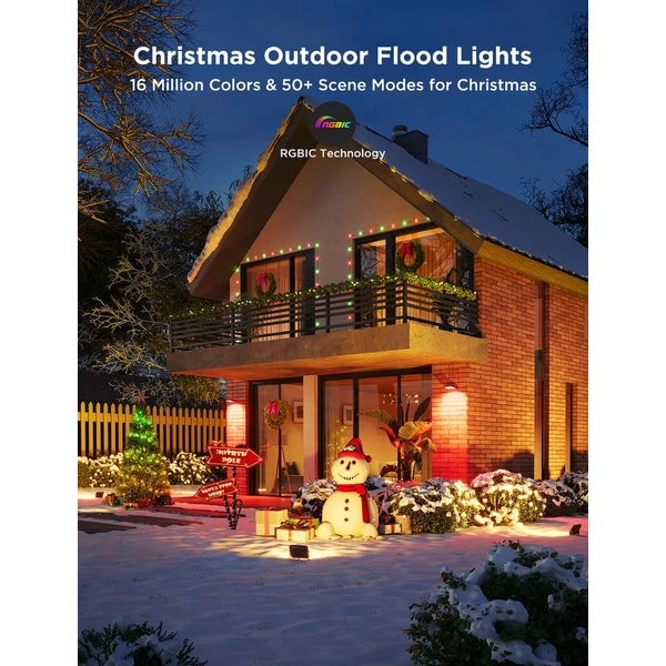 Govee Flood Lights 2 venkovní SMART LED světla 4ks - Chytrá osvětlení - Obrázek 9BQK000K01