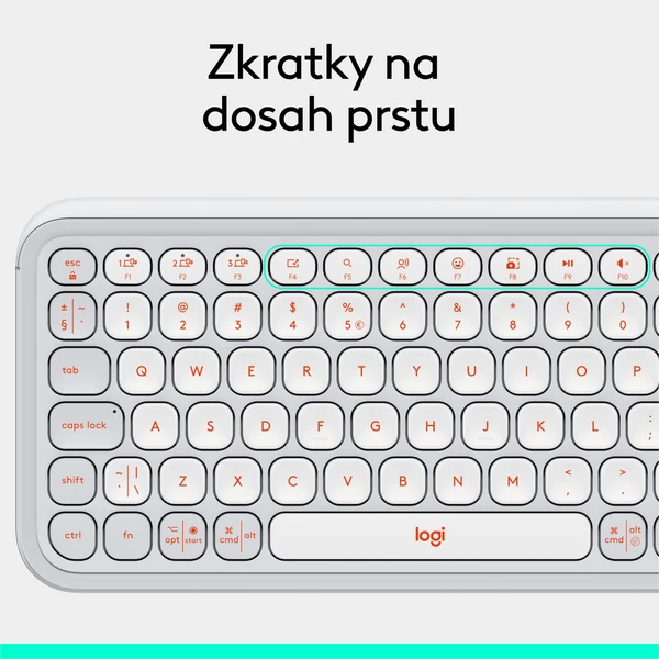 Logitech POP ICON KEYS (US) klávesnice bílá - Klávesnice - Obrázek 9BU8000O01