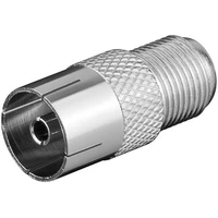 PremiumCord Koaxial F/PAL redukce stříbrná - Kabely a redukce