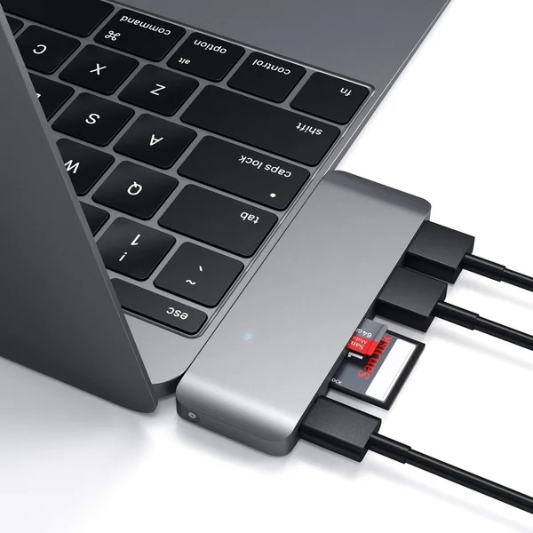 Satechi Passthrough USB hub MacBook 12" vesmírně šedý - USB huby - Obrázek 9CCE100301