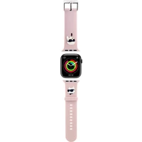 Karl Lagerfeld Karl and Choupette Head NFT řemínek pro Apple Watch 42/44/45/49 růžový - Řemínky