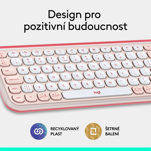 Logitech POP ICON KEYS (US) klávesnice růžová - Klávesnice - Obrázek 9CU8000O01