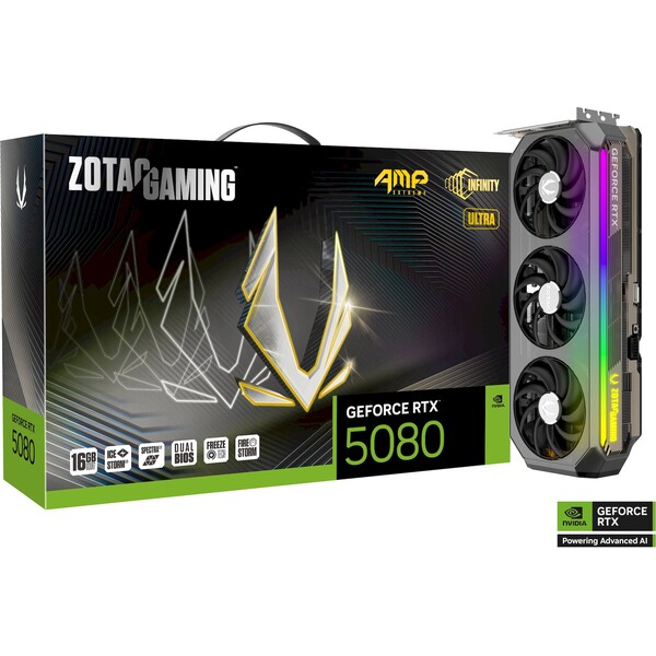 ZOTAC NVIDIA GeForce RTX 5080 AMP Extreme INFINITY Ultra 16GB GDDR7 - Grafické karty - Obrázek 9DLI000K01