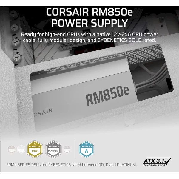 Corsair RM850e bílý - Zdroje - Obrázek 9DRK000K01