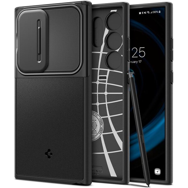 Spigen Optik Armor Samsung Galaxy S24 Ultra černý Černá