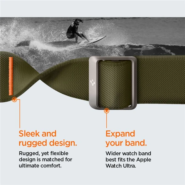 Spigen Lite Fit Ultra řemínek Apple Watch 49/46/45/44/42mm zelený - Řemínky - Obrázek 9EN2000P01