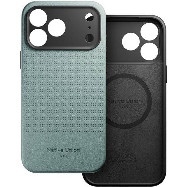 Native Union Active Case MagSafe kryt z recyklovaného materiálu iPhone 17 Pro Max slate green