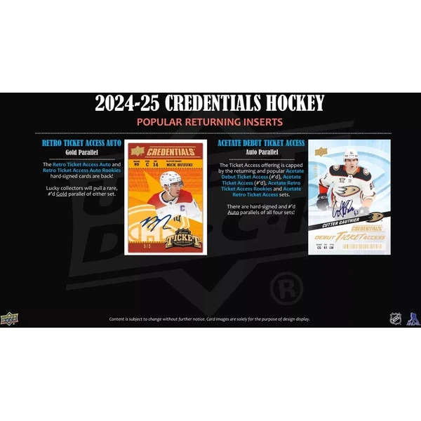Hokejové karty 2024-25 Upper Deck Credentials Hockey Hobby Box - Hokejové karty - Obrázek 9FSE000K01