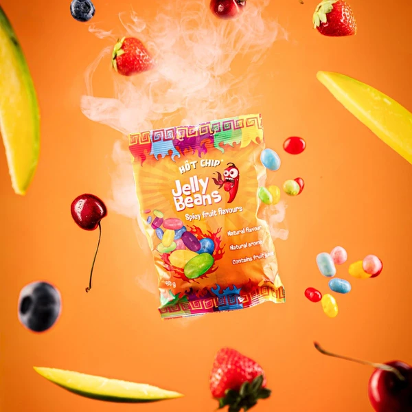 Bonbony Hot-Chip Jelly Beans - Chilli Ovoce 60 g - Cukrovinky - Obrázek 9FUG000K01