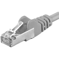 PremiumCord RJ45/RJ45 Cat6 UTP patch kabel 0,1m šedý - Kabely a redukce