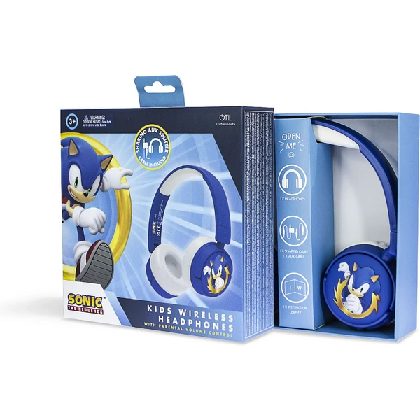 OTL bezdrátová sluchátka dětská s motivem Sonic the Hedgehog modrá - Sluchátka - Obrázek 9GTM100501