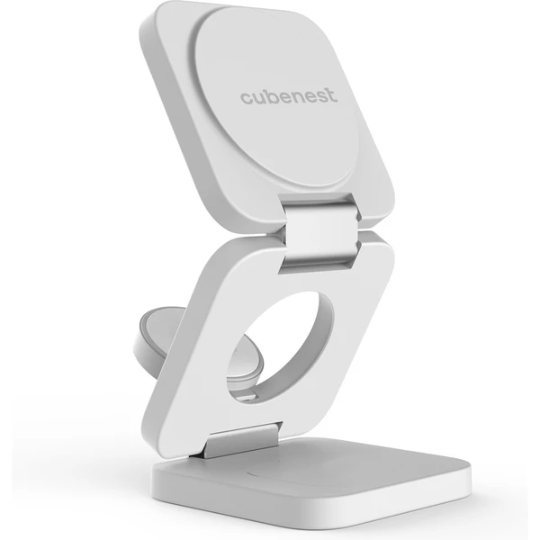 CubeNest E310 Fold 3v1 magnetická bezdrátová nabíječka bílá - Nabíječky - Obrázek 9H90000L01