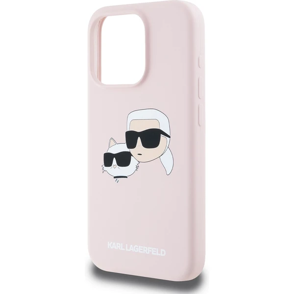 Karl Lagerfeld Liquid Silicone Double Heads Magsafe zadní kryt iPhone 15 Pro růžový - Pouzdra - Obrázek 9HP5000J01