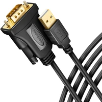 AXAGON USB-A/COM(DE-9) redukce 1,5m černá - Kabely a redukce