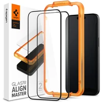 Spigen Glass tR AlignMaster 2 Pack tvrzené sklo iPhone 15 černé - Ochranné folie a skla