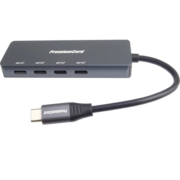 PremiumCord SuperSpeed 4v1 USB-C Hub antracitový - USB huby - Obrázek 9L4L000K01