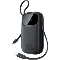 Baseus EnerFill FC31 Qpow 3 10000mAh powerbanka, 22,5W, s kabelem USB-C a Lightning černá - Powerbanky