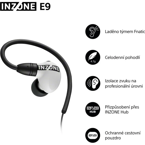 Sony INZONE E9 drátová herní sluchátka bílá - Sluchátka - Obrázek 9OBH000K01
