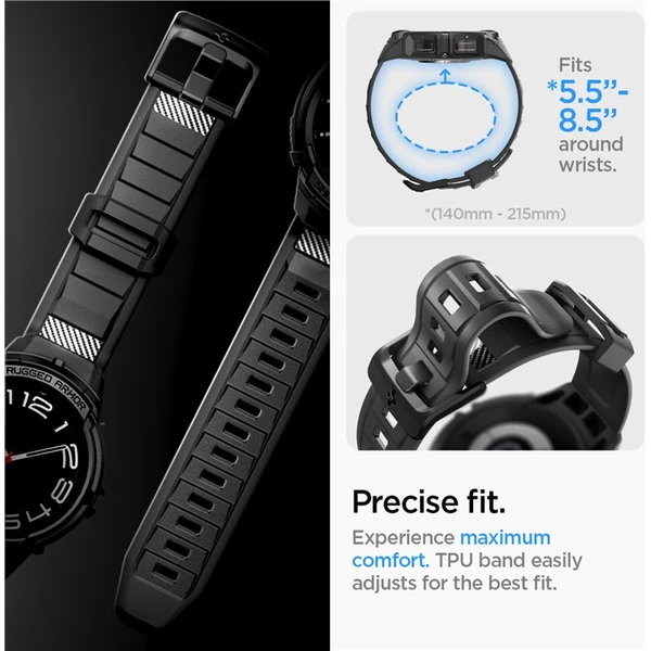 Spigen Rugged Armor Pro pouzdro Samsung Galaxy Watch6 Classic 47mm černé - Pouzdra - Obrázek 9OV3000N01