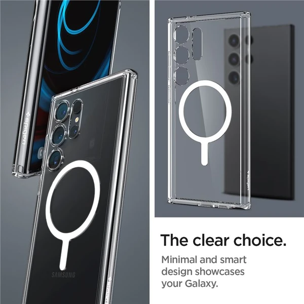 Spigen Ultra Hybrid OneTap Metal Ring MagFit kryt Samsung Galaxy S24 Ultra bílý - Pouzdra - Obrázek 9T91000P01