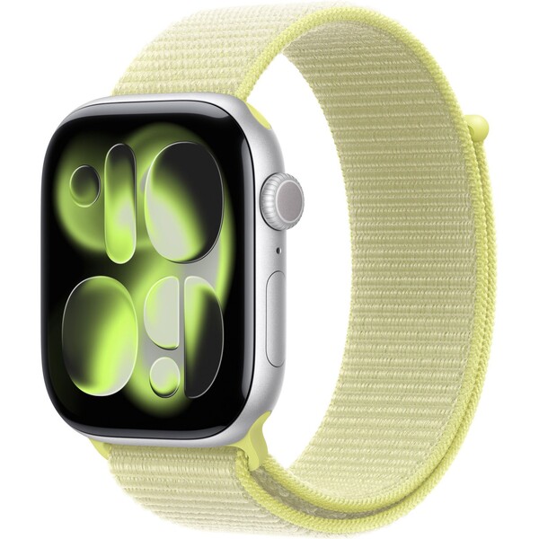 Apple Watch 49/46/45/44mm neonově žlutý provlékací sportovní řemínek