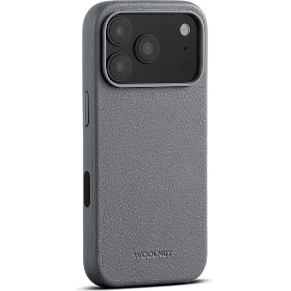Woolnut MagSafe kožený kryt iPhone 17 Pro šedý