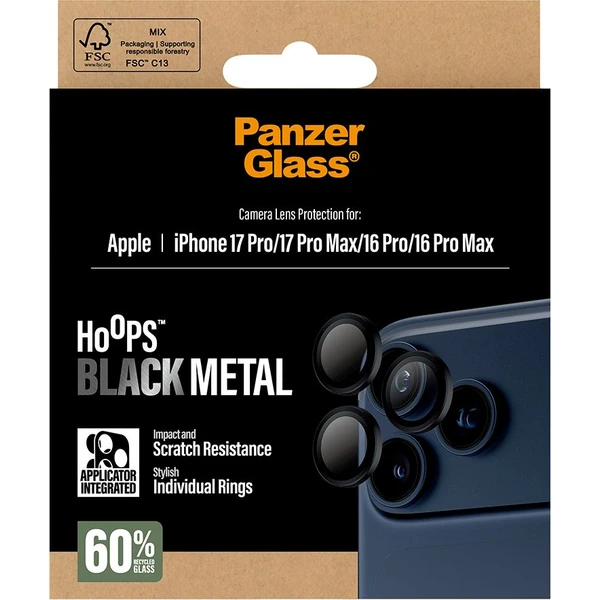 PanzerGlass® Hoops skla Apple iPhone 17 Pro/16 Pro/15 Pro/17 Pro Max/16 Pro Max/15 Pro Max černé - Ochranné folie a skla - Obrázek 9WEH000K01