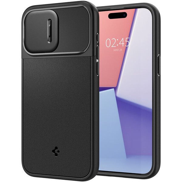 Spigen Optik Armor MagFit kryt iPhone 15 Pro Max černý
