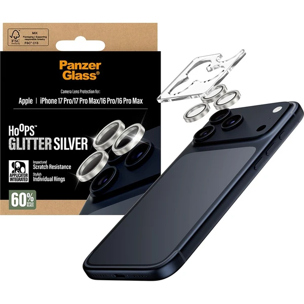 PanzerGlass® Hoops skla Apple iPhone 17 Pro/16 Pro/15 Pro/17 Pro Max/16 Pro Max/15 Pro Max třpytivě - Ochranné folie a skla - Obrázek 9XEH000K01