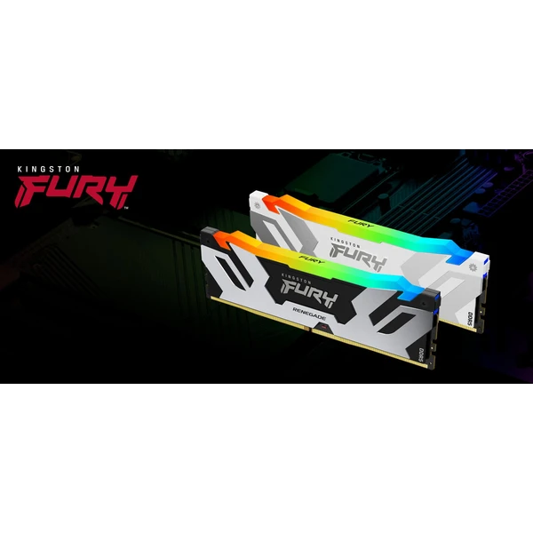 Kingston FURY Renegade White RGB DDR5 32GB 6400MT/s CL32 DIMM (2x16GB) XMP - Operační paměti - Obrázek 9YWN100501