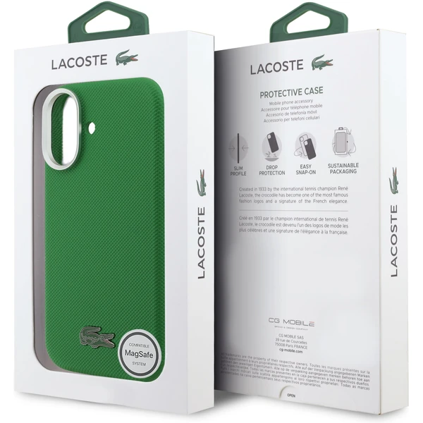 Lacoste Iconic Petit Pique Metal Logo MagSafe kryt iPhone 17 zelený - Pouzdra - Obrázek 9a6c3452865d484ebb48f547df54b141