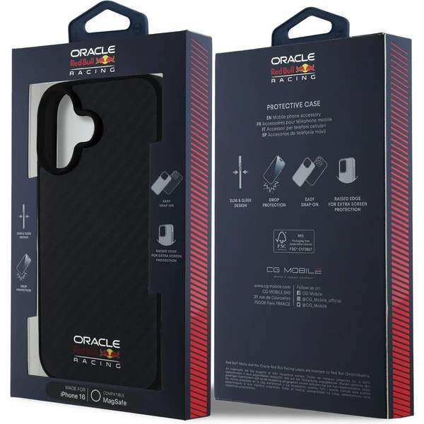 Oracle Red Bull Racing Carbon Shiny Logo MagSafe kryt iPhone 16 černý - Pouzdra - Obrázek 9a79bdd97d5f43aba8543a717d52741a