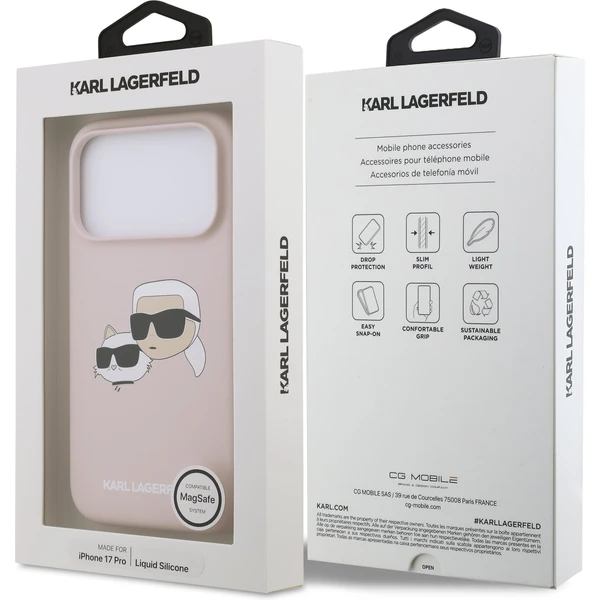Karl Lagerfeld Liquid Silicone Double Heads MagSafe kryt iPhone 17 Pro růžový - Pouzdra - Obrázek 9a8969ccfccb407a91a081e62f6fc728