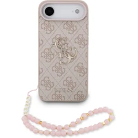 Guess PU 4G Metal Logo Strap kryt iPhone Air růžový - Pouzdra