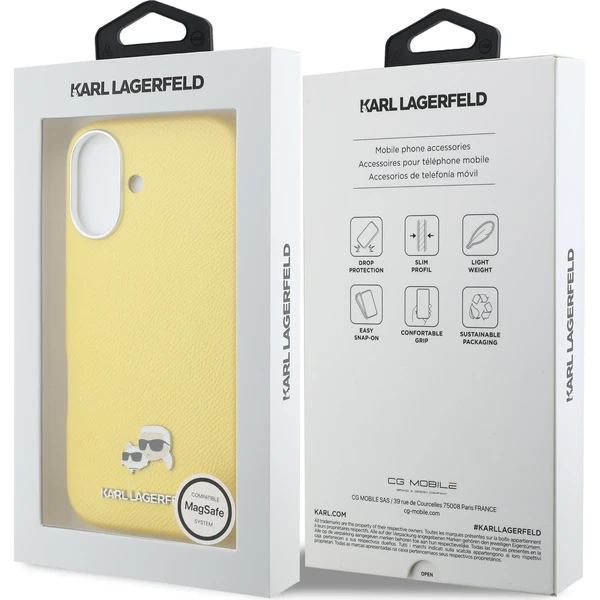 Karl Lagerfeld PU Karl and Choupette Heads Pins MagSafe kryt iPhone 17 žlutý - Pouzdra - Obrázek 9a93dbc9d3a24e1e824db139e6a7d666