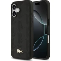 Lacoste PU Nomogramme Gold Logo MagSafe kryt iPhone 17 černý - Pouzdra