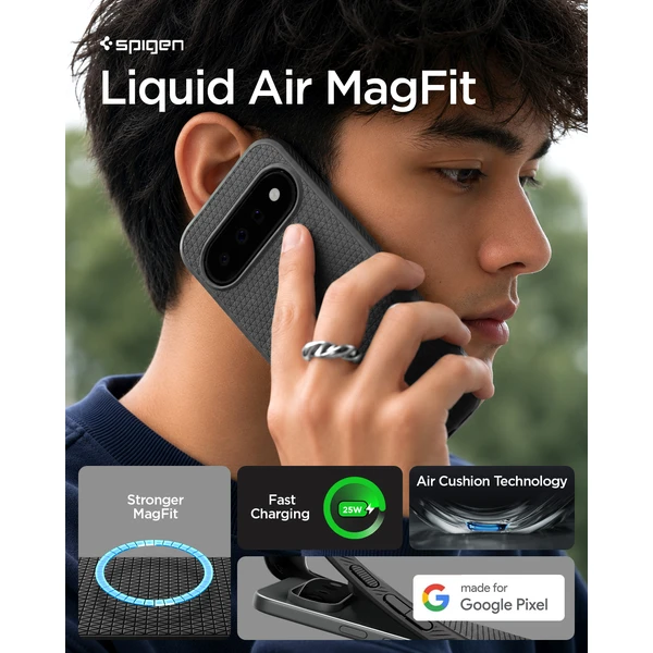 Spigen Liquid Air MagSafe kryt Google Pixel 11 matte black - Pouzdra - Obrázek 9aac7461cbcc4248b69e14afab5a9895