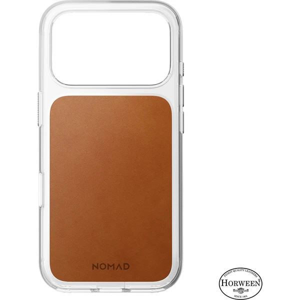 Nomad Clear Leather (Horween) MagSafe kryt iPhone 18 Pro Saddle - Pouzdra - Obrázek 9ab3da865d0b4ef29381cc563b31e5b4