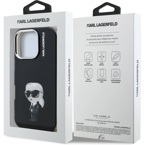 Karl Lagerfeld IML Aquarelle Karl kryt iPhone 16 Pro černý - Pouzdra - Obrázek 9ac800c718f84ed7acd10385d6a08741
