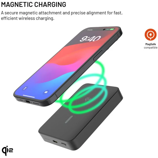 FIXED MagZen 10 Crystal MagSafe/Qi2 powerbanka, 10000mAh, černá - Powerbanky - Obrázek 9af0a1a7b0414cb68a958d403d72da12